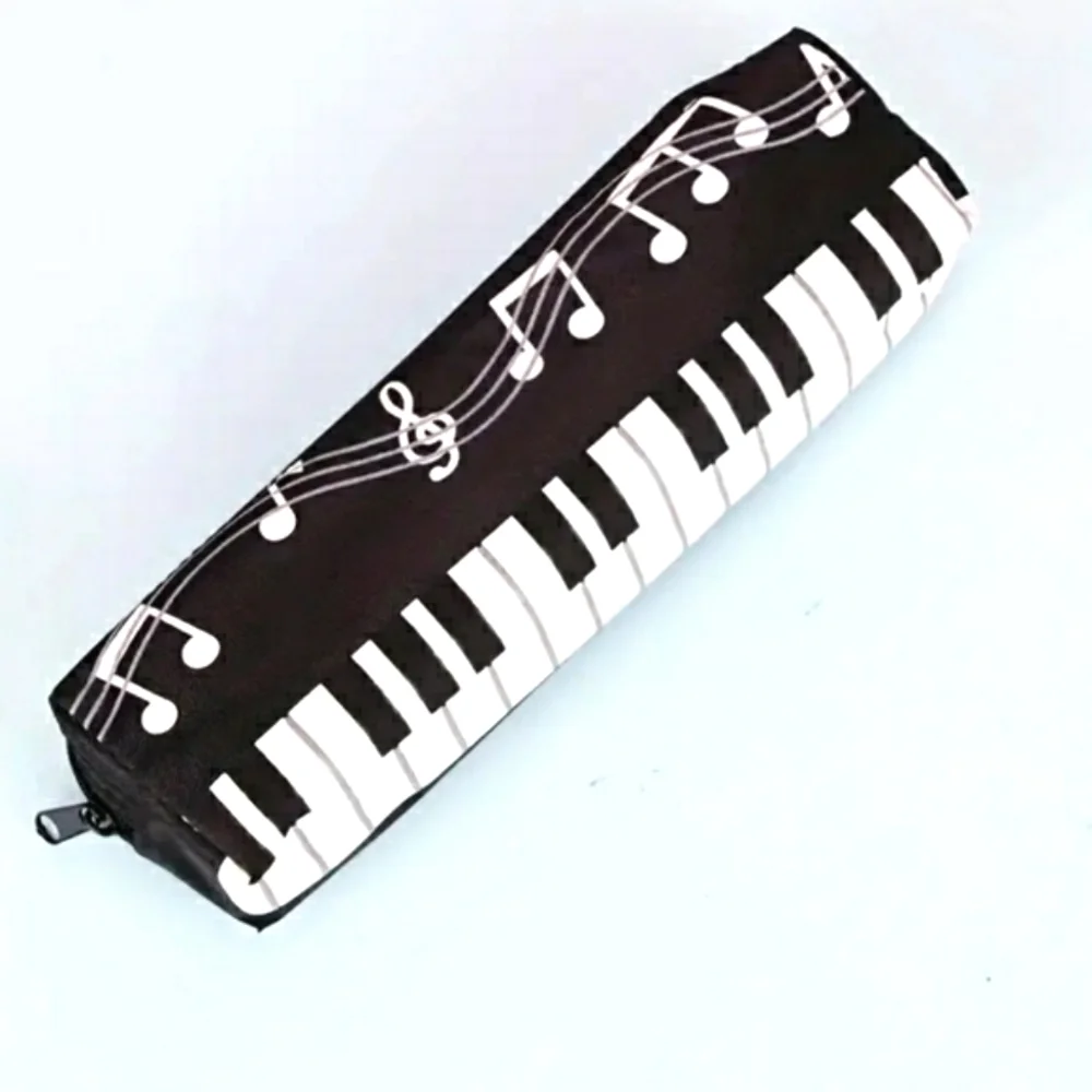 NEW Piano Music Black and White Pencil Case